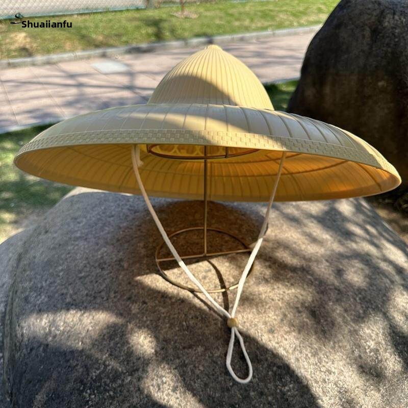 Large Brim Straw Sun Protectio - Fishing Hat ulasan dan harga