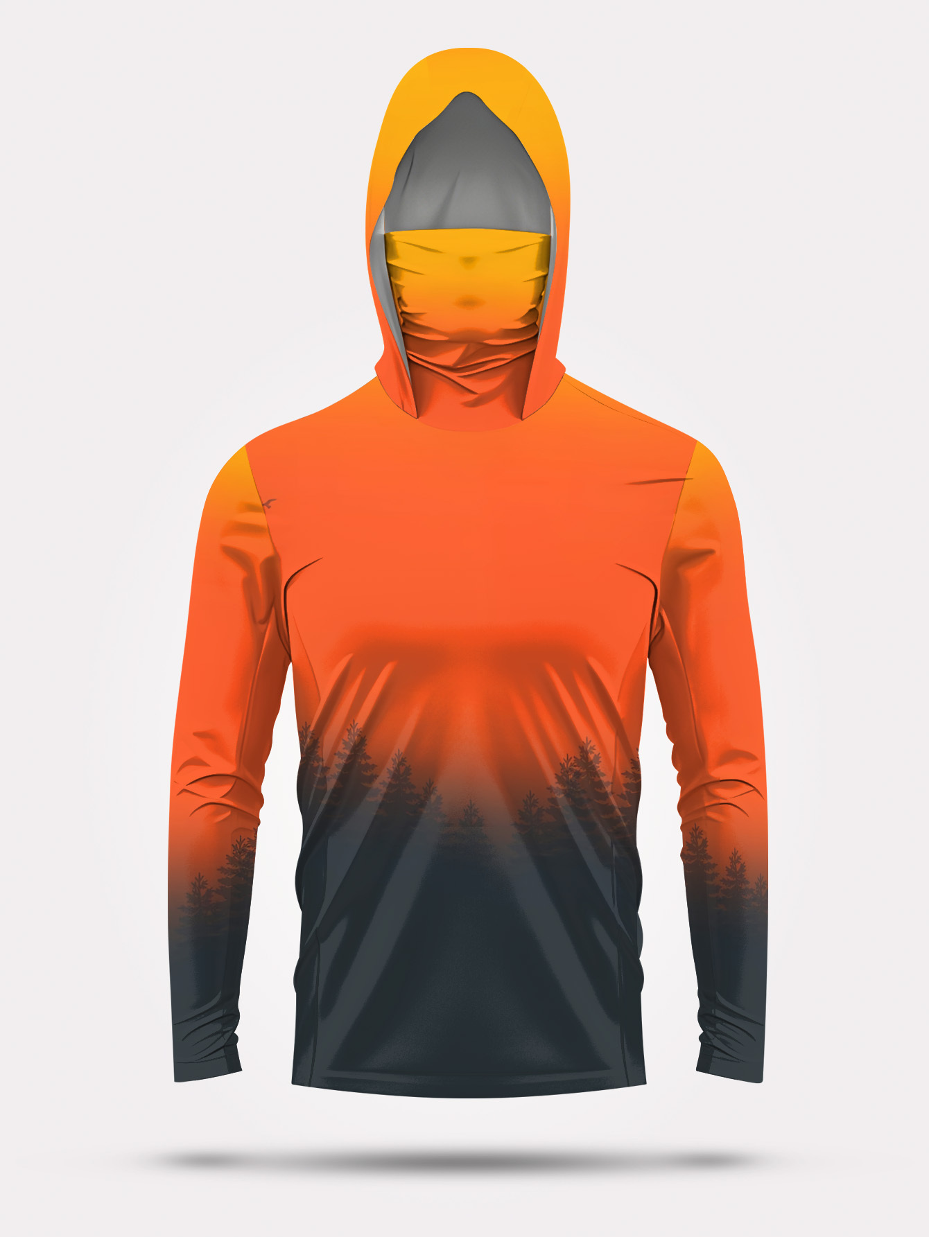 Men's Gradient Forest Printed  - Fishing Hoodie ulasan dan harga