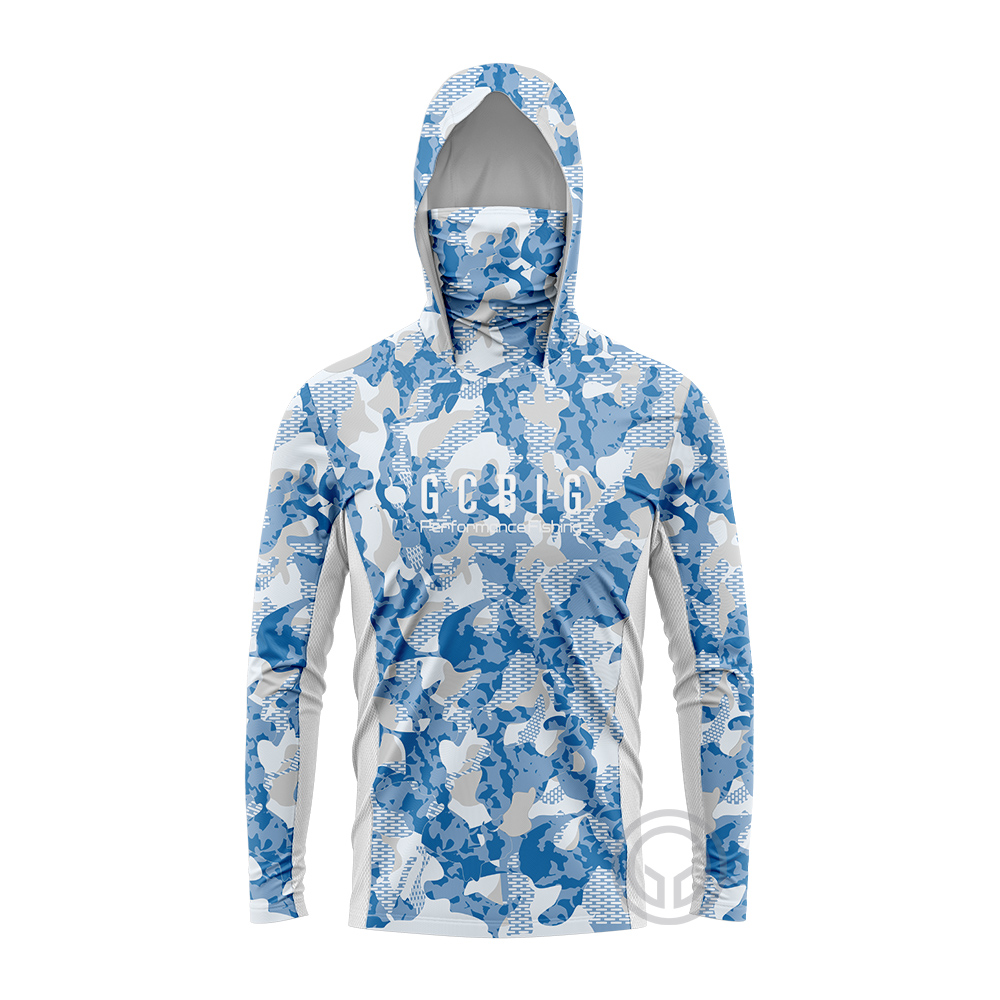 UPF50+ Sun-Protective Men Fish - Fishing Hoodie ulasan dan harga